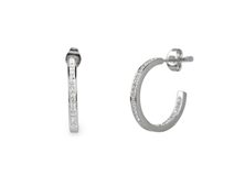 Náušnice z nerezové oceli s broušenými kamínky kruhy