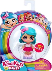 KINDI KIDS Minis Panenka mini Cindy Pops 9cm kývá hlavou velké oči