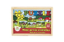 Puzzle/Vkládačka deskové Krtek dřevo 30x22,5cm ve fólii 18m+