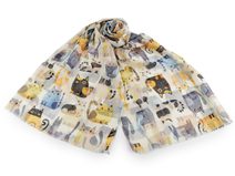 Letní šátek / šála kočky a psi 70x180 cm