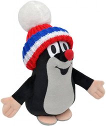 MORAVSKÁ ÚSTŘEDNA Krtek (Krteček) 20cm červený kulich trikolora PLYŠ