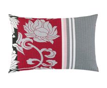 Povláček krep - povláček 40x60cm na zip ( pouze povlak ) šedorůžová pivoňka