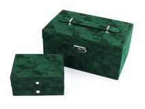 Uzamykatelná šperkovnice 2v1 (semiš)