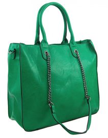 JGL Zelená velká dámská kabelka do ruky i přes rameno