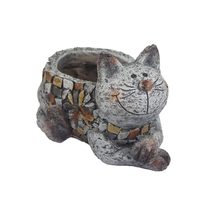 Dekorační květináč kočka X5691 - 30,5 × 22 × 20,5 cm
