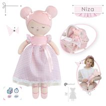 Panenka Ovocněnka 40cm s copánky s čepečkem