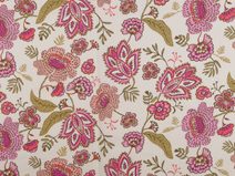 Bavlněná látka / plátno listy METRÁŽ