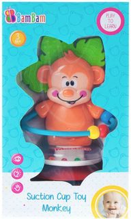 ET BAM BAM Chrastítko opička s přísavkou plast pro miminko