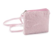 Dívčí kabelka / pouzdro na krk kožešinové 9x11 cm