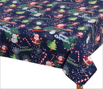 Ubrus VÁNOCE - 100x100 cm vánoční motiv modrý
