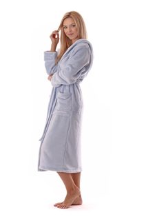 Župan s kapucí Siena unisex světle šedá 31 56 9151