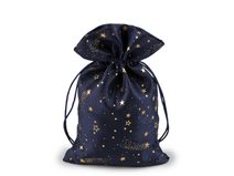 Vánoční dárkový pytlík hvězdy 15x24 cm