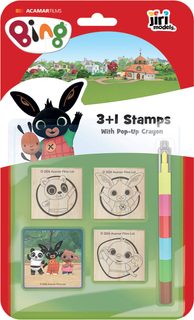 JIRI MODELS Razítka 3+1 set s pop-up voskovkou králíček Bing