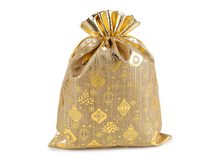 Vánoční dárkový pytlík 30x40 cm imitace juty