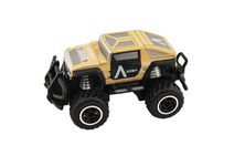 Auto RC mini vojenské SUV plast 14cm 27MHz na dálk. ovl. na bat. se světl. 2 barvy v krab. 16x12x10