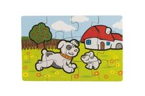 Puzzle/Vkládačka deskové Krtek dřevo 30x22,5cm ve fólii 18m+