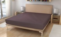 Polášek Froté prostěradlo fialovo hnědá Bavlna, Polyamid, 220g/m, 90/200 cm