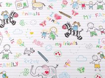 Bavlněná látka / plátno sešit / omalovánka METRÁŽ