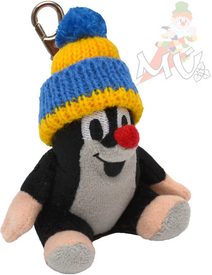 Krtek (krteček) s karabinou 9cm sedící modrý kulich