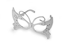 Karnevalové brýle motýl, kytara metalické