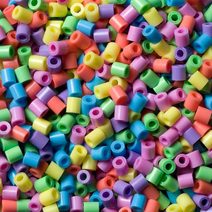 Korálky dětské zažehlovací pastelové set 1000ks v sáčku midi plast