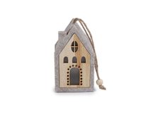 Filcový domeček svítící k zavěšení