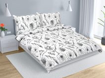 Povlečení krep na dvoudeku Bílá,Šedá 80/935