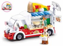 SLUBAN Girls Dream Mobilní pizza stánek 156 dílků + 1 figurka STAVEBNICE
