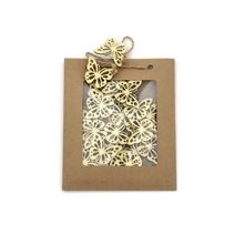 Dřevění motýlci žlutá 27 kusů