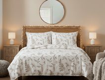 Francouzské flanelové povlečení 220x200, 70x90cm LILIE béžová