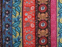 Bavlněná látka / plátno s řidší vazbou orientální METRÁŽ