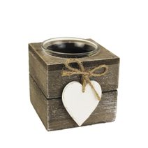 Svícen se srdíčkem D1588 - 8,1 x 7,8 x 7,5 cm