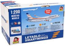 Letadlo Smartwings 20cm na setrvačník hlas posádky CZ na baterie Světlo Zvuk