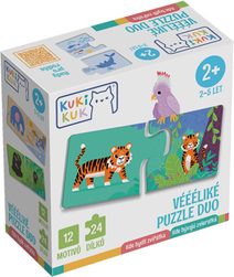 EFKO KukiKuk Véééliké baby puzzle duo Kde bydlí zvířátka 24 dílků