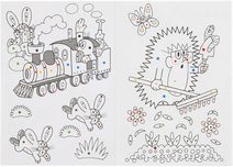 AKIM Maluj podle barevných teček Krtek (Krteček) omalovánky s voskovkami