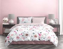 FARO Povlečení bavlněný satén Milagro Verde 03 Jemné Květy Bavlna - Satén, 140/200, 70/90 cm