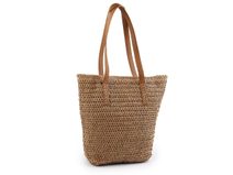 Háčkovaná kabelka z rafie - lýka se zipem 33x36 cm