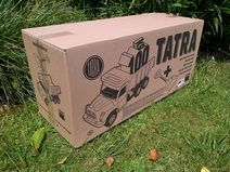 Auto Tatra 148 plast 73cm v krabici - khaki vojenská