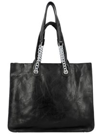 Černá velká dámská kabelka do ruky i přes rameno