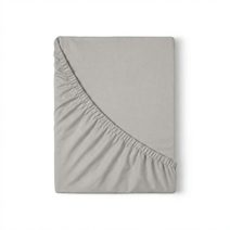 Saténové prostěradlo s gumou světle šedé