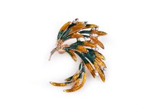 Brož s broušenými kamínky rajka