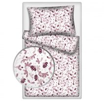 Povlečení hladká bavlna LUX - Kytičky fialové 140x200 + 70x90 cm