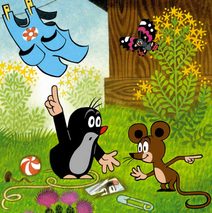 Puzzle 3x55 dílků Krtek a kalhotky (Krteček) 18x18cm skládačka 3v1