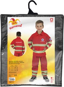 KARNEVAL Šaty záchranář český potisk vel. S (105-116cm) 4-6 let *KOSTÝM*