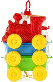 Vláček barevný 60cm baby mašinka s očima + 2 vagónky plast