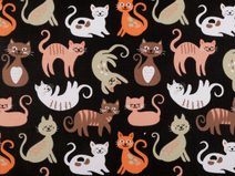 Bavlněná látka / plátno kočky METRÁŽ