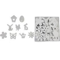 Dekorace mix 72ks D3033 - 2,2 - 3,7 x 0,2 x 3 - 3,8 cm