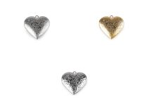 Madailonek rozevírací srdce zdobené Ø29 mm z nerezové oceli