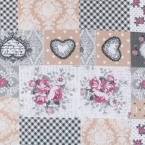 Látka - Dita Šedá,Béžová,Vínová 48/408 šířka 140 cm