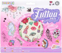 GRAFIX Tetování dětské dívčí 10 archů dočasné nalepovací tetovačky